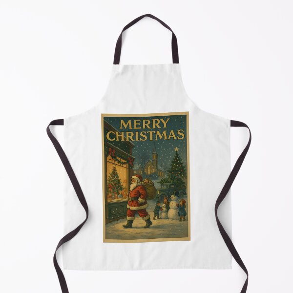 Item preview, Title: Santa’s Christmas Eve Stroll — 1930s Style designed and sold by Les-Ink-Studio.