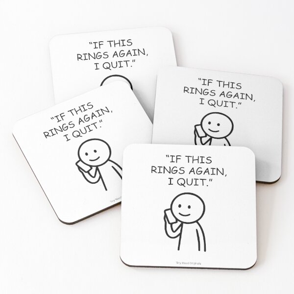Item preview, Minimalist Stick Figure on Phone – Relatable Life Humor designed and sold by eivicraft.
