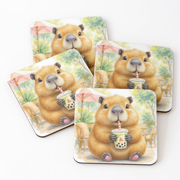 Item preview, Zen Capybara: The Official Expert of Relaxation and Boba Tea designed and sold by HappySproutArt.