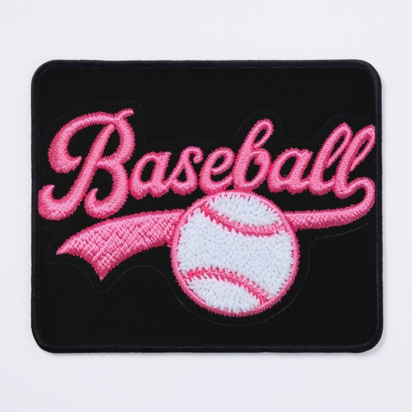 Item preview, Pink Embroidered Baseball Patch Design | Cute Sports Aesthetic designed and sold by MKCREAS.