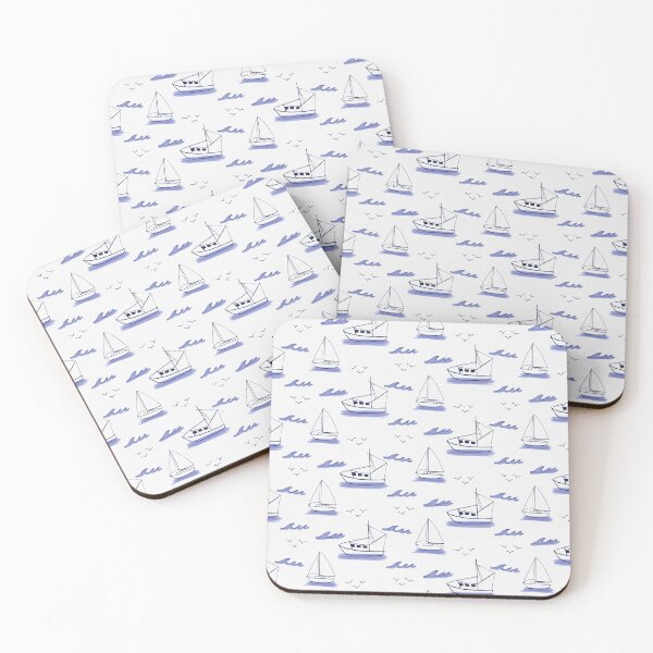 Item preview, Set Sail Pattern in White designed and sold by designsbyklm.