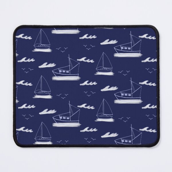 Item preview, Set Sail Pattern in Navy designed and sold by designsbyklm.