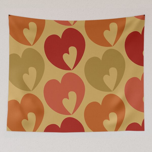 Item preview, Hearts Retro Inspired Pattern designed and sold by mariamsol.