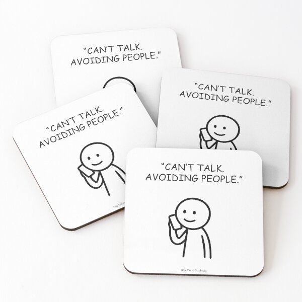 Item preview, Minimalist Stick Figure on Phone – Relatable Life Humor designed and sold by eivicraft.