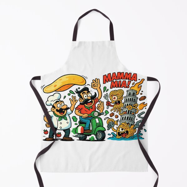 Item preview, Mamma Mia Italy Cliché Cartoon – Pizza & Crazy Pasta Illustration designed and sold by janbo93.