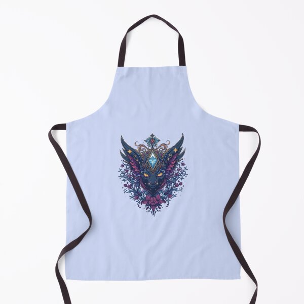 Item preview, Winged Feline Crest: Mystical Cat Emblem with Diamond Crown and Jewel Accents, Symmetrical Fantasy Heraldry designed and sold by HimBoo.