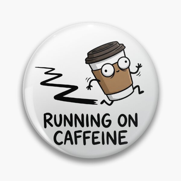 Item preview, Running on Caffeine Funny Coffee Cup designed and sold by Imaginationbeyond.