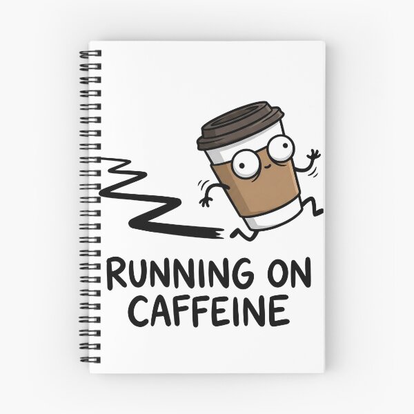 Item preview, Running on Caffeine Funny Coffee Cup designed and sold by Imaginationbeyond.