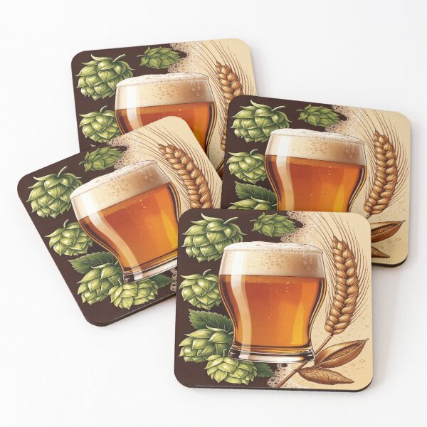 Item preview, Craft Beer Glass Illustration – Hops & Barley Vintage Art Shirt designed and sold by Sushikidsntod.