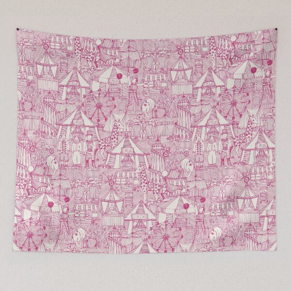 Item preview, retro circus pink ivory designed and sold by scrummy.