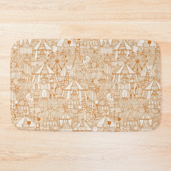 Item preview, retro circus orange ivory designed and sold by scrummy.