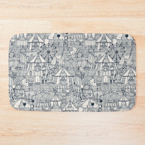 Item preview, retro circus indigo ivory designed and sold by scrummy.