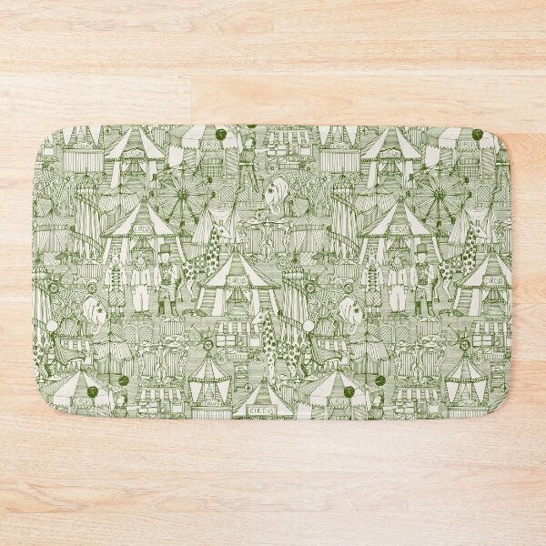 Item preview, retro circus green ivory designed and sold by scrummy.