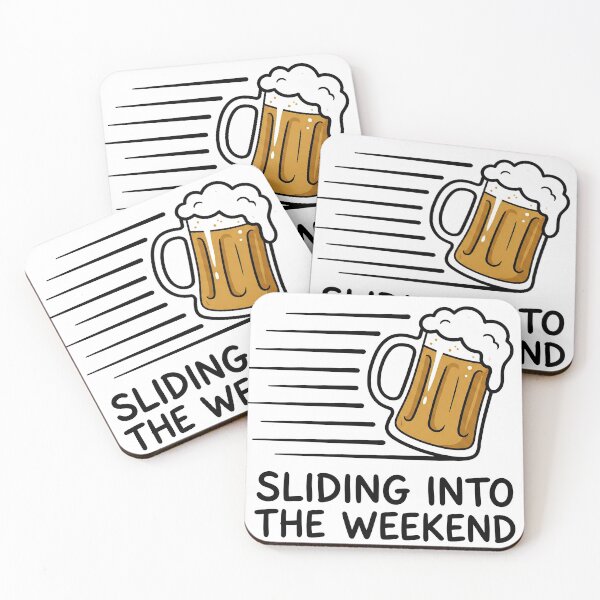 Item preview, Sliding Into the Weekend Funny Beer Mug Design designed and sold by Imaginationbeyond.