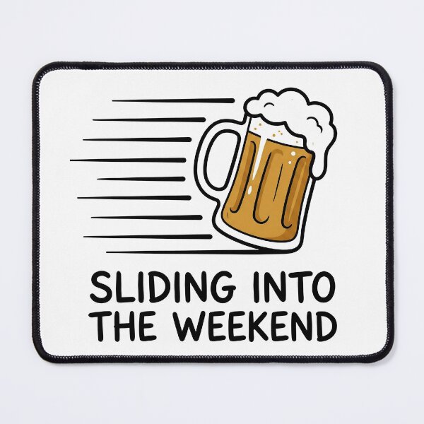 Item preview, Sliding Into the Weekend Funny Beer Mug Design designed and sold by Imaginationbeyond.