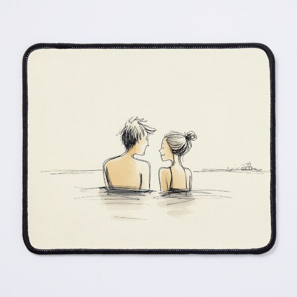 Item preview, Couple Enjoying a Quiet Swim designed and sold by lautir.