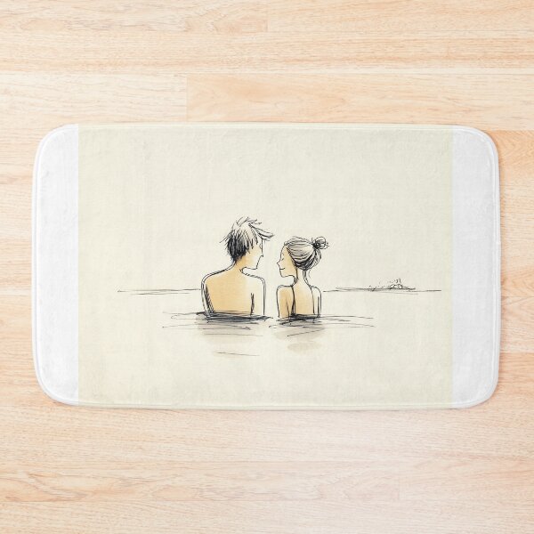 Item preview, Couple Enjoying a Quiet Swim designed and sold by lautir.