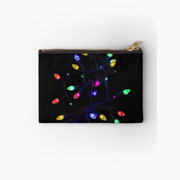 Item preview, Glowing Multicolored Christmas Lights on Dark Background – Festive Holiday Illustration designed and sold by PixelVibe782.