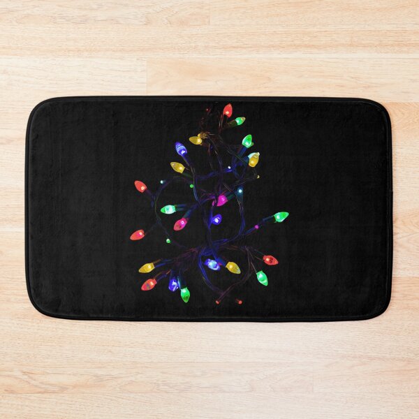 Item preview, Glowing Multicolored Christmas Lights on Dark Background – Festive Holiday Illustration designed and sold by PixelVibe782.
