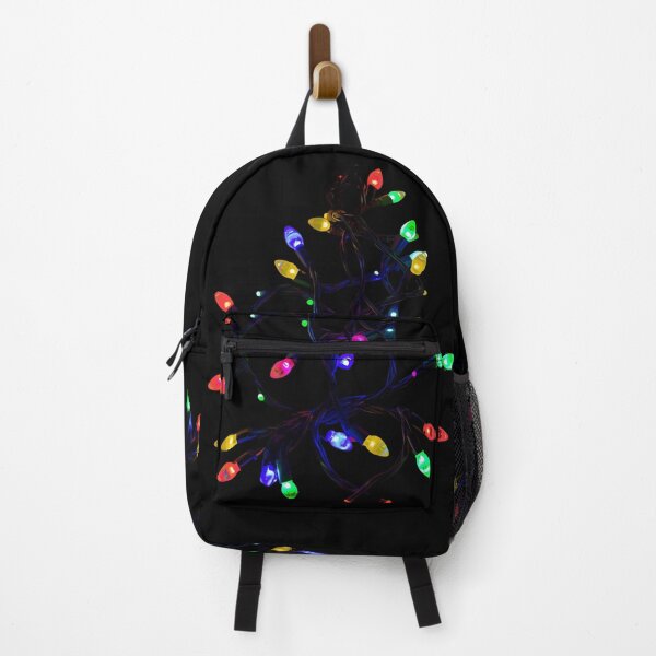 Item preview, Glowing Multicolored Christmas Lights on Dark Background – Festive Holiday Illustration designed and sold by PixelVibe782.