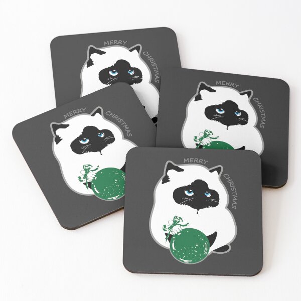 Item preview, MERRY CHRISTMAS CAT - Minimalist Holiday Pet Greeting designed and sold by SKETCHYANDGRAPHIC.