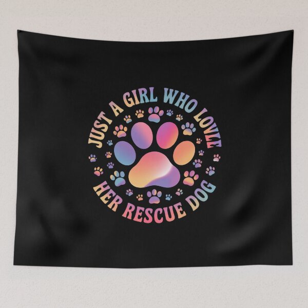 Item preview, Just Girl Who Loves Her Rescue Dog Adopted  designed and sold by RuthGAArt.