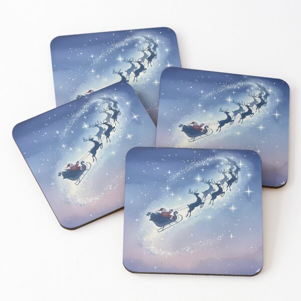 Item preview, “Santa Flying Across a Starry Sky” designed and sold by digisetumedia.