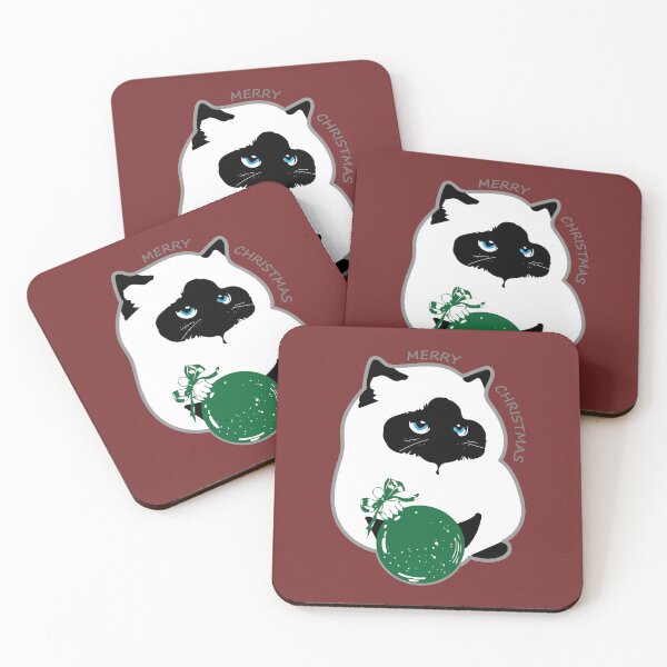 Item preview, MERRY CHRISTMAS CAT - Minimalist Holiday Pet Greeting designed and sold by SKETCHYANDGRAPHIC.