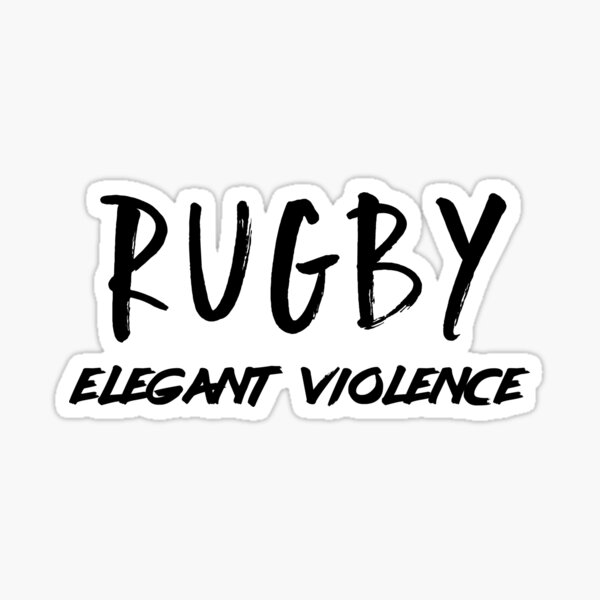 Violence élégante de rugby Sticker
