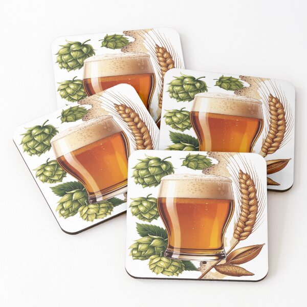 Item preview, Beer Lover Design – Craft Beer Pint with Hops Retro Style Sticker designed and sold by Sushikidsntod.