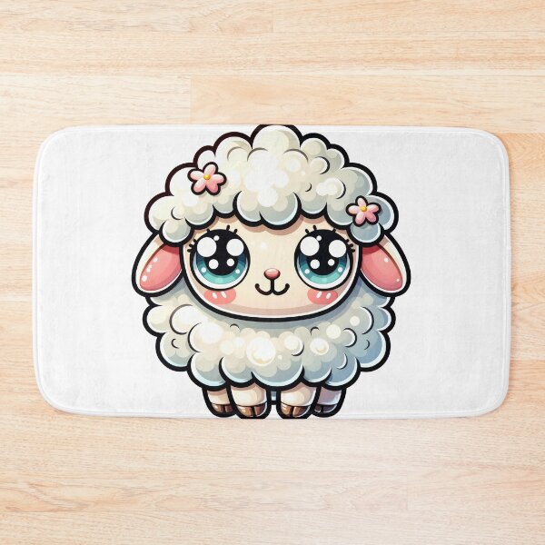 Item preview, Cute Sheep Sticker – Kawaii Fluffy Lamb Cartoon Design designed and sold by LunaPixelStudio.