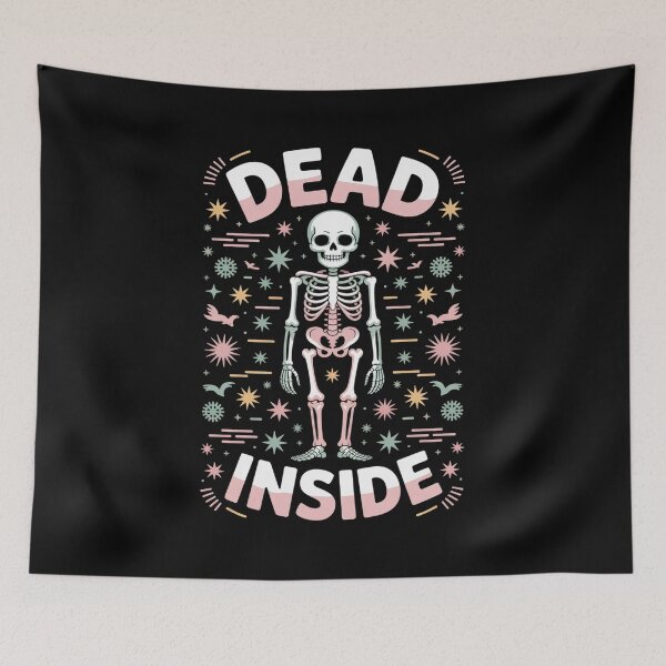 Item preview, Dead Inside Skeleton Casual Halloween designed and sold by DetroitMug.