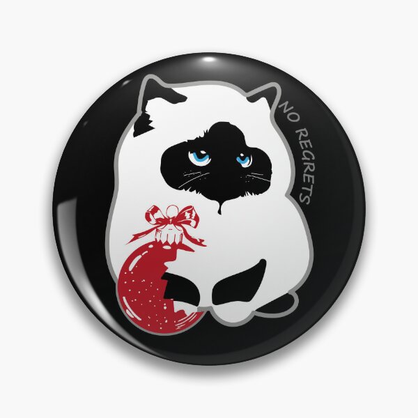 Item preview, NO REGRETS Christmas Cat - Funny Birman Cat Holiday Meme designed and sold by SKETCHYANDGRAPHIC.