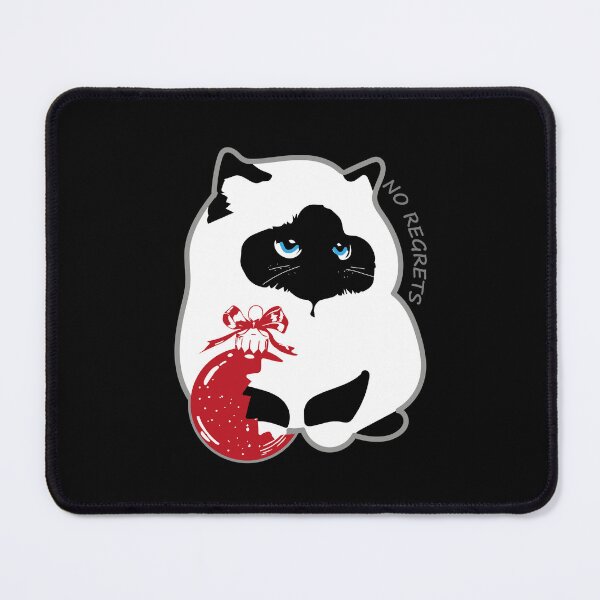 Item preview, NO REGRETS Christmas Cat - Funny Birman Cat Holiday Meme designed and sold by SKETCHYANDGRAPHIC.