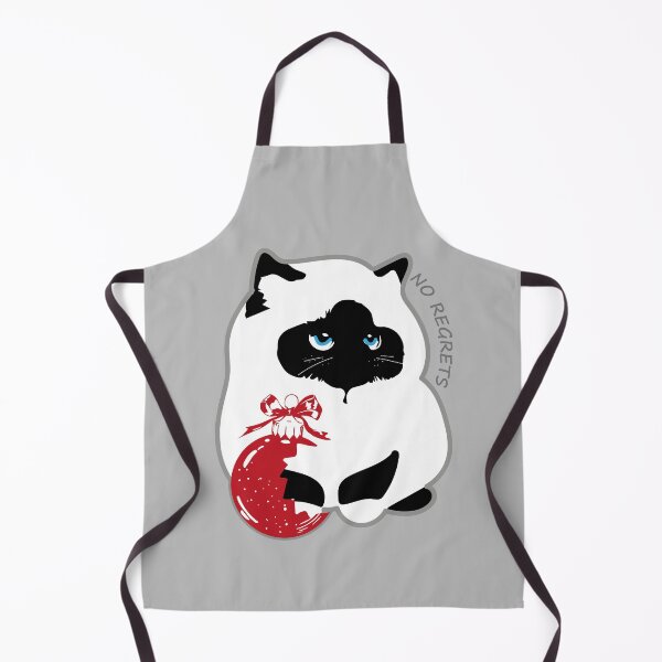 Item preview, NO REGRETS Christmas Cat - Funny Birman Cat Holiday Meme designed and sold by SKETCHYANDGRAPHIC.