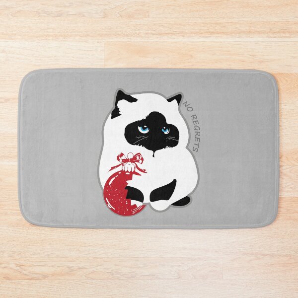 Item preview, NO REGRETS Christmas Cat - Funny Birman Cat Holiday Meme designed and sold by SKETCHYANDGRAPHIC.