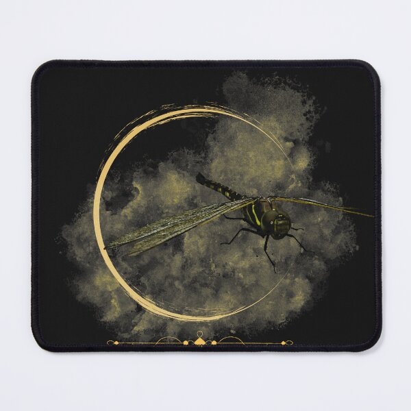Item preview, Flying dragonfly in a golden circle designed and sold by Lovelalaland.