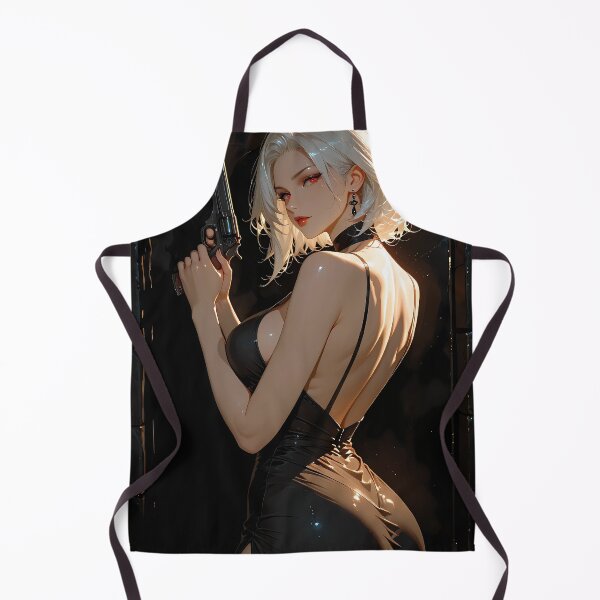Item preview, Femme Fatale Anime Assassin Girl in Black Dress designed and sold by BorgSpareParts.