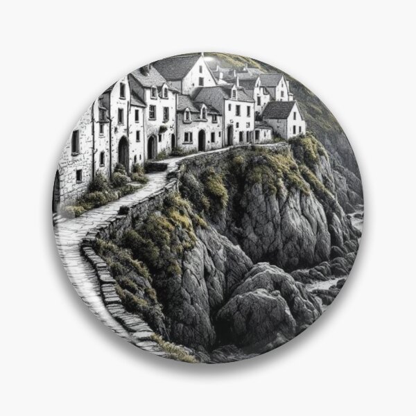 Item preview, Brittany (village on the edge of the cliff) designed and sold by jefboutique6150.