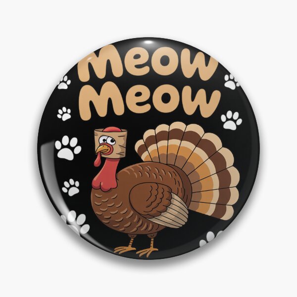Item preview, Thanksgiving Cat Funny Fake Cat Meow Thanksgiving Turkey 2  designed and sold by VerseFarm.