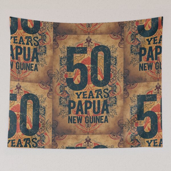 Item preview, Papua New Guinea 50th Anniversary Grunge Typography Art designed and sold by DiiStyle.