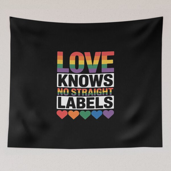 Item preview, Love Knows No Straight Labels LGBT Gay Ally Queer Pride designed and sold by MicanCuteStore.