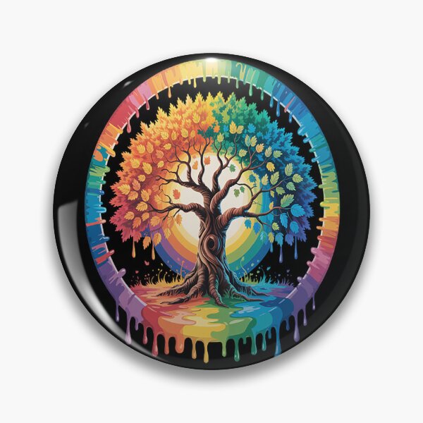 Item preview, Colorful Tree Life is Really Good Tree Watercolor Circle designed and sold by brinbotty.