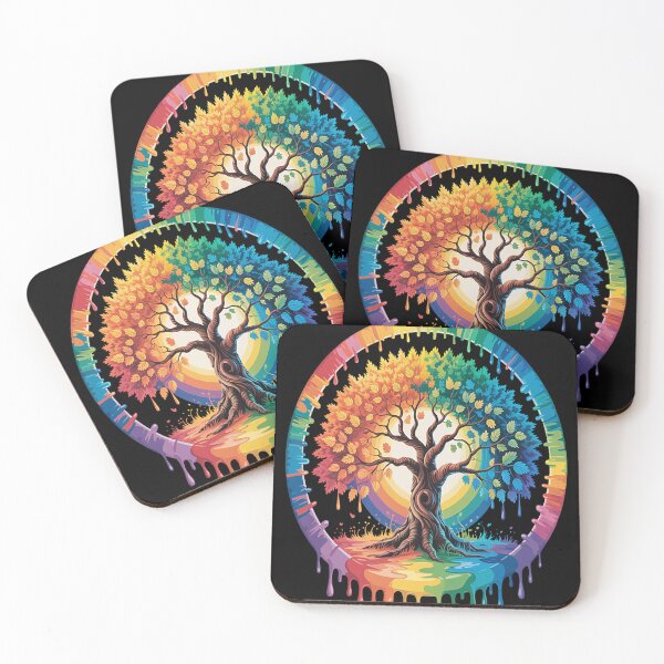 Item preview, Colorful Tree Life is Really Good Tree Watercolor Circle designed and sold by brinbotty.