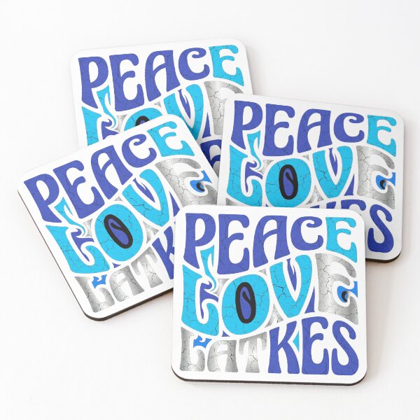 Item preview, Peace Love Latkes Retro Hanukkah 70s designed and sold by FestiveFuel.