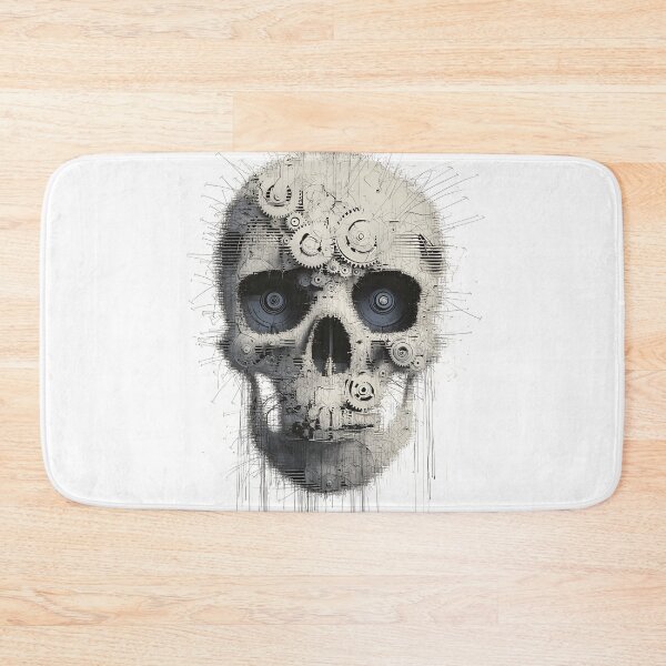 Item preview, Steampunk Skull Gears Wires Mechanical Grunge Art designed and sold by Shoot-The-Moon.