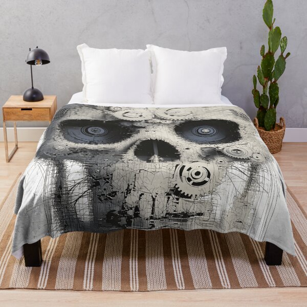 Item preview, Steampunk Skull Gears Wires Mechanical Grunge Art designed and sold by Shoot-The-Moon.