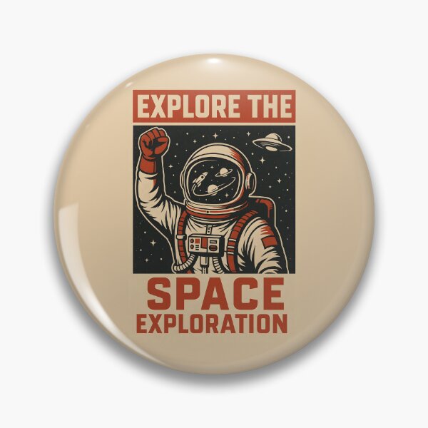 Artikelvorschau, Retro-Astronautenposter mit markantem Weltraumforschungsthema. entworfen und verkauft von The-T-In-Retro.