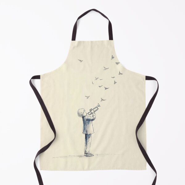 Item preview, Boy Playing Trumpet to Birds designed and sold by lautir.