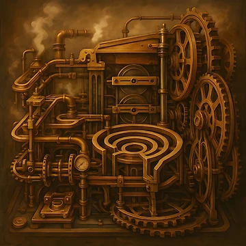 Artwork thumbnail, Golden Clockwork Labyrinth by InNyutLab